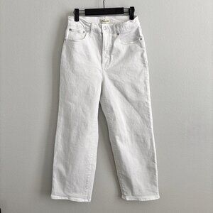 Madewell Perfect Vintage Wide Leg Crop Jean in White Size 28